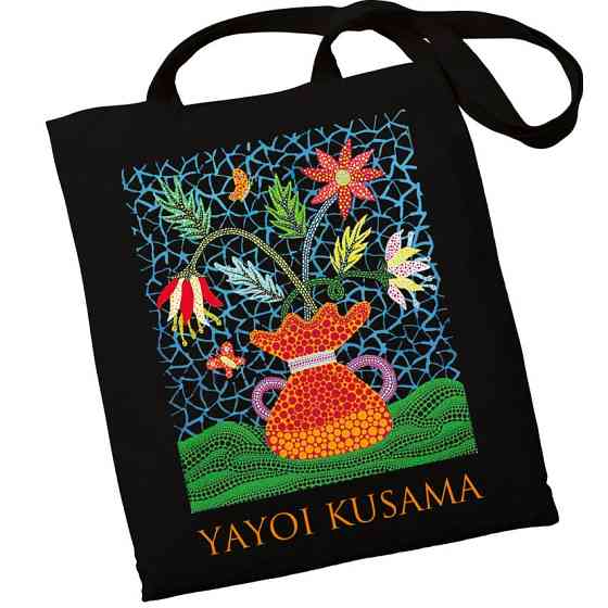 Екошопер BookOpt BK4084 YAYOI KUSAMA Квіти, чорний Киев
