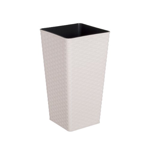 Вазон Ротанг 27*27*51см квадратний біла троянда Алеана Житомир - изображение 1