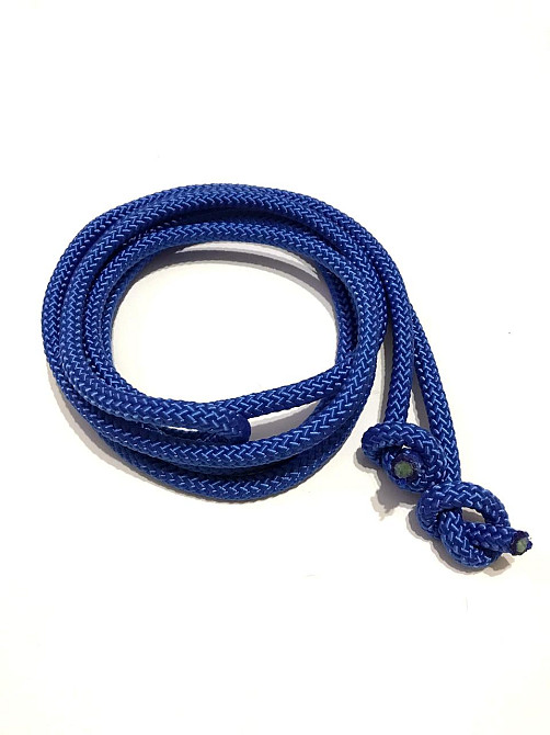 Скакалка гімнастична для гімнастики художньої 3 метри синя 10 мм дитяча спортивна мотузкова Кам'янське - фото 2
