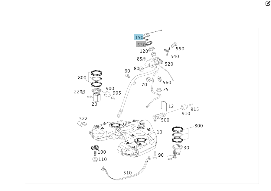 Mercedes-Benz  A1644700030 Кришка бензобака ML W164 R-class short W251 ML/GLE W166 GLE Coupe C292 GL X164 GL/GLS X166 R-class long V251 Одеса - фото 2
