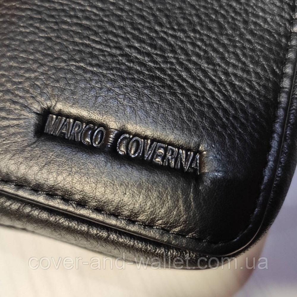 Мужская кожаная сумка на две молнии с клапаном на магнитах Marco Coverna 1538-40L Киев - изображение 9