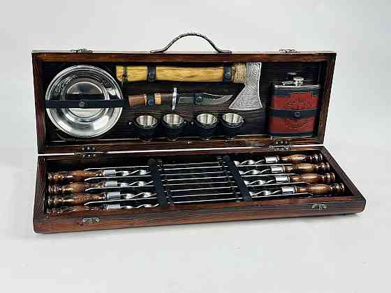 Подарунковий набір шампурів у дерев'яному кейсі ВЕНГЕ HAPPY DAYS Тернопіль