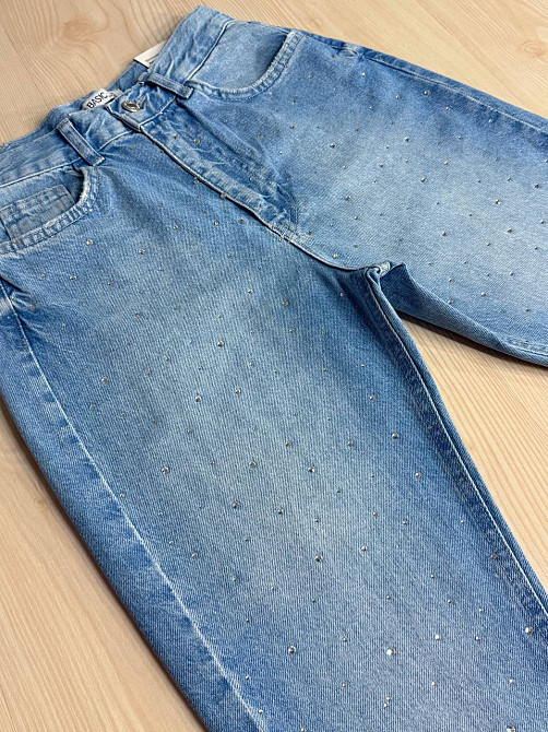 Джинси жіночі Its Basic 3077 MOM з розсипом камінців блакитні, блакитний, 42, 42, 80 см, 110 см Київ - фото 10