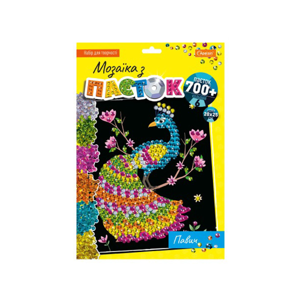 Набір для творчості мозаїка з паєток "Павич" НТ-28-14 Вінниця - фото 1