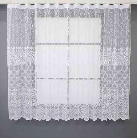 Коротка тюль, жакард колір білий 1322т Київ