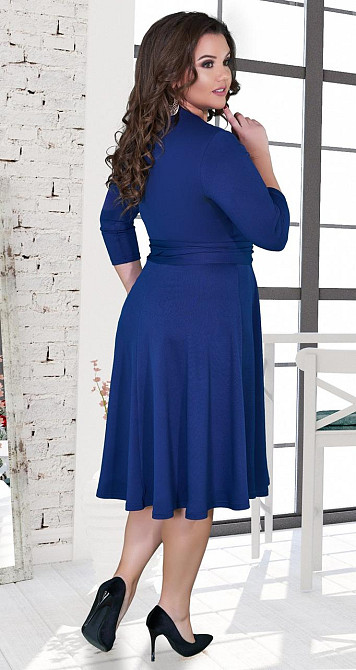 Платье  с расклешённой юбкой и поясом (50) Киев - изображение 4