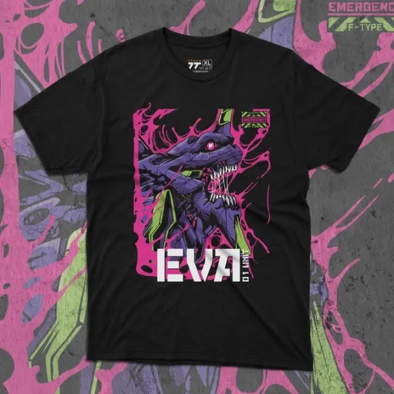 Футболка для подростка мальчика с принтом Evangalion Ева 01 #6 Размер 160 Anime10944 Днепр