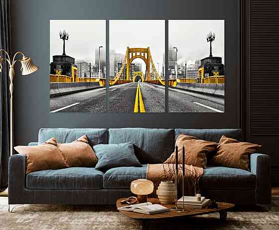 Модульная картина в гостиную / спальню  Міст  ART-223_3A 100х150 см Киев