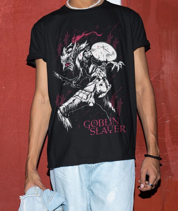 Футболка для мальчика аниме Гоблин Слайер Аниме Манга оверсайз (рост от 165 до 180 ) Черний AnimeJ0821m Днепр - изображение 3