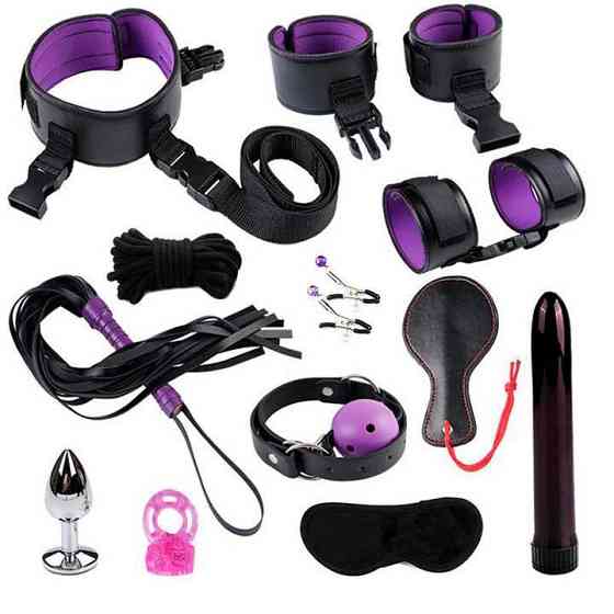 БДСМ бандажний набір з 12 предметів Фіолетовий — Садо-мазо Вінниця