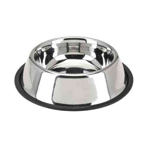 Миска SWI металлическая с резиновым ободком для собак, 1л Винница