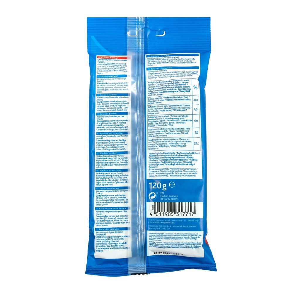 Лакомство Trixie Soft Snack Rotolinis для собак палочки с говядиной 120 г Винница - изображение 2