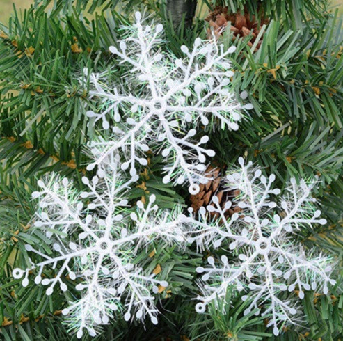 Снежинки для декора 10 штук 10 см белый Киев - изображение 2