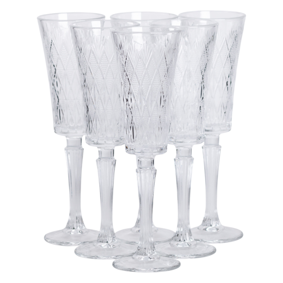 Набор стеклянных бокалов для шампанского, 6 шт Киев