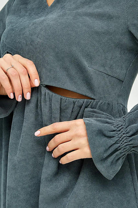 Плаття з мікровельвету для вагітних і годувальниць Lille M Lullababe Сірий LB05LL109 Кривий Ріг - фото 10