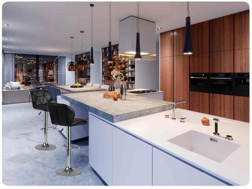 Барный стул BONRO BN-087 экокожа регулируемый стульчик кресло для кухни, барной стойки Киев - изображение 9