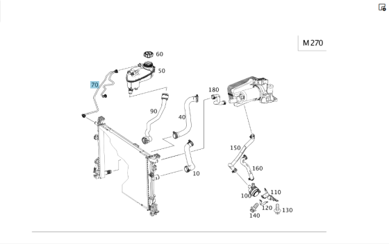 Mercedes-Benz  A2465010325 Вентиляційна трубка розширювального бачка та радіатора CLA C117 CLA Shooting Brake X117 GLA X156 A-class W176 B-class W242  Одесса