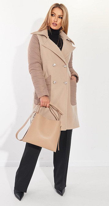 Комбіноване пальто куртка (46) Київ - фото 6