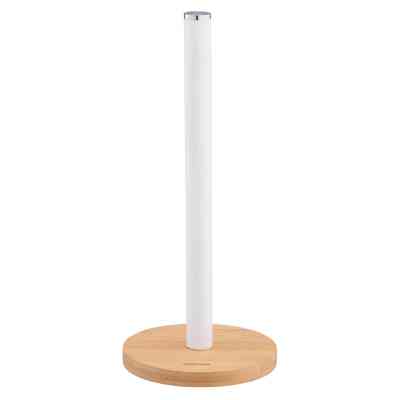 Держатель бумажных полотенец Ardesto Midori 15х34см, метал, бамбук, білий (AR0913WB) Винница