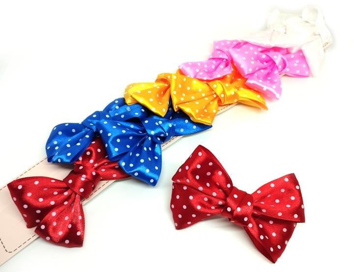 Заколки для девочки цветные в горох 10 шт Киев - изображение 1