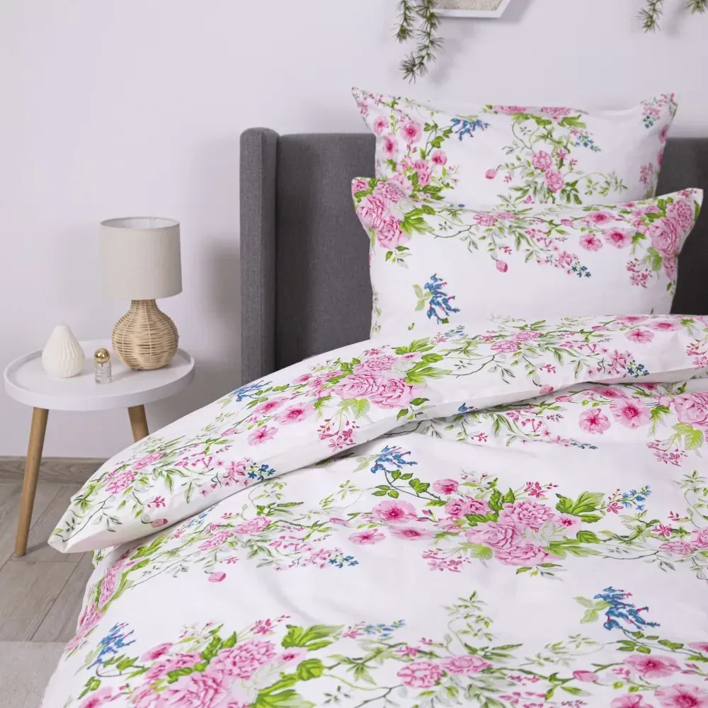 Постільна білизна полуторна бязь ТЕП SOFT DREAMS постіль полуторка квіти рожевий Одеса - фото 7