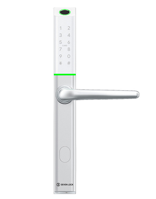 Умный дверной биометрический замок SEVEN LOCK SL-7763BF white Киев - изображение 8