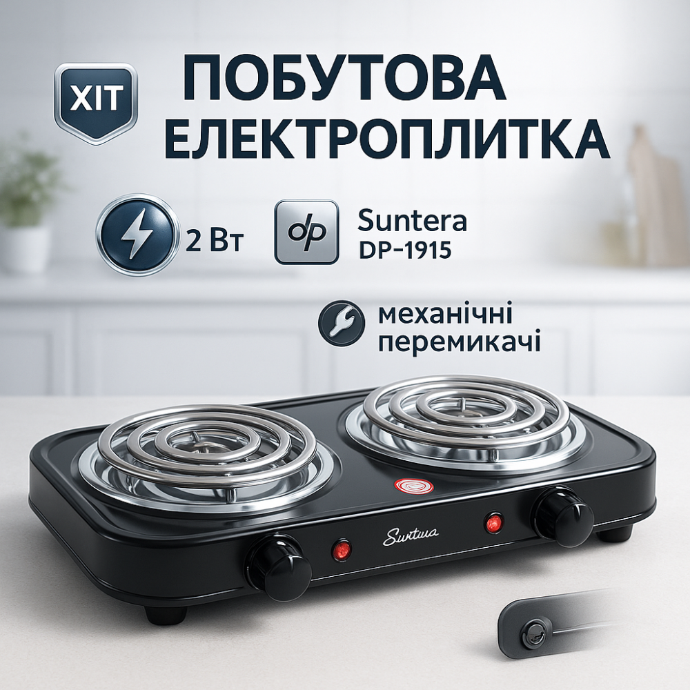Варочная настольная плита Suntera, Дисковая плита для дома для готовки блюд LV-91 Львов - изображение 9