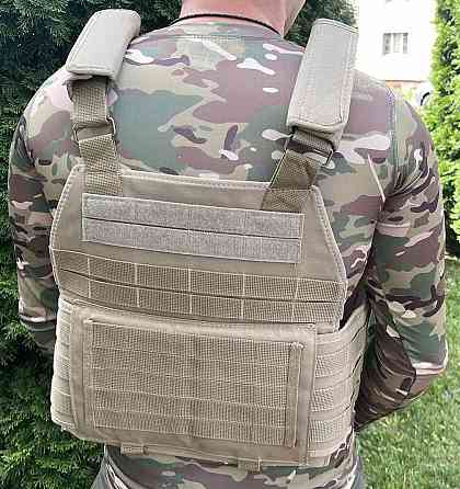 Плитоноска с подсумками Кордура 1000D + 4 кармана для магазинов (без плит) Койот Киев
