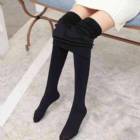 Колготы теплые на меху с имитацией капрона, размер XL-6XL / Женские утепленные колготки Киев