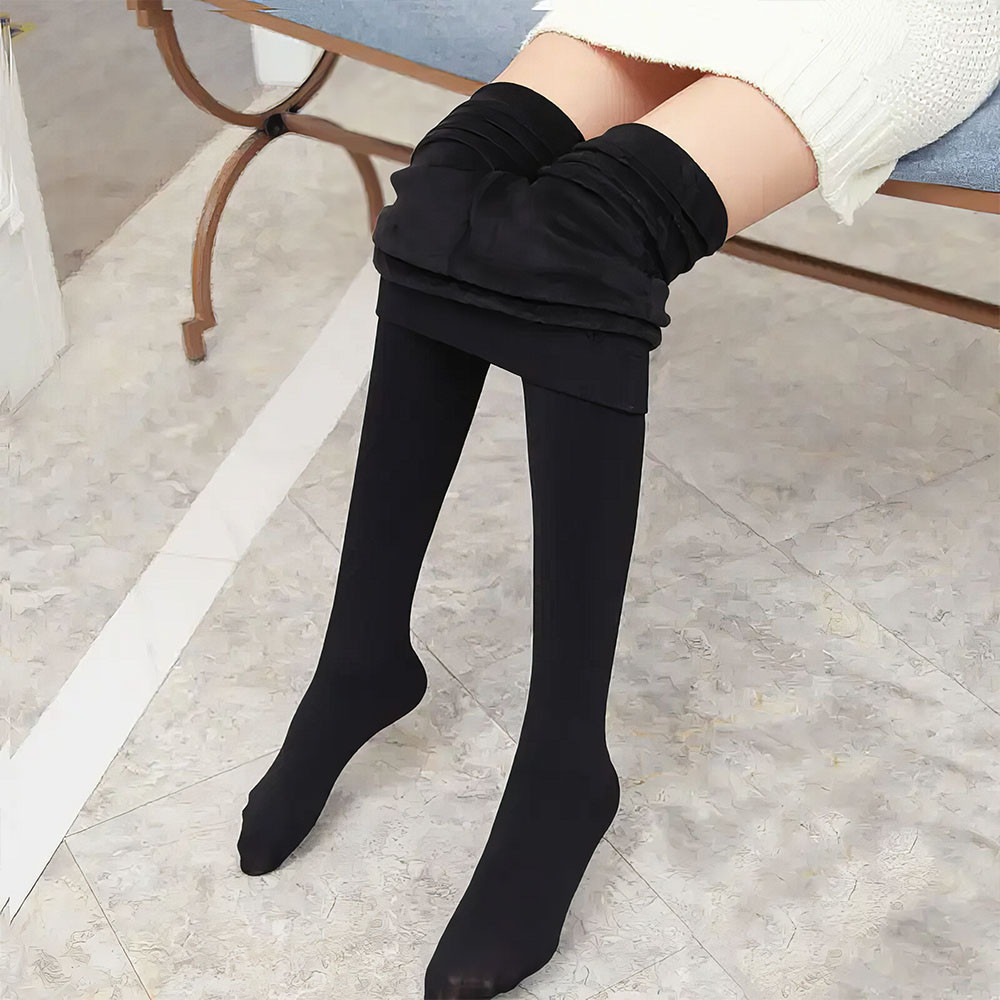 Колготы теплые на меху с имитацией капрона, размер XL-6XL / Женские утепленные колготки Киев - изображение 4