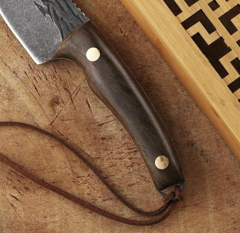 Походный нож, охотничий нож, рыбацкий нож , нож для кемпинга и природы, 20 см, нержавеющая сталь, коричневый Киев - изображение 3