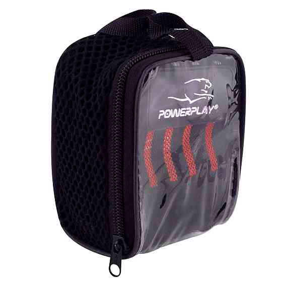 Кистьові бинти PowerPlay 3081 Gym WristT Wraps Чорно-Червоні Каменское