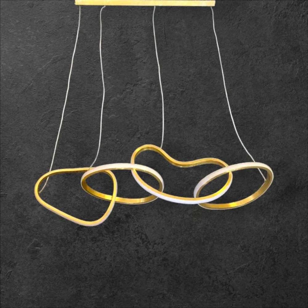 Светодиодная люстра 4 Кольца PJ857 (100см) Золотистая Киев - изображение 7