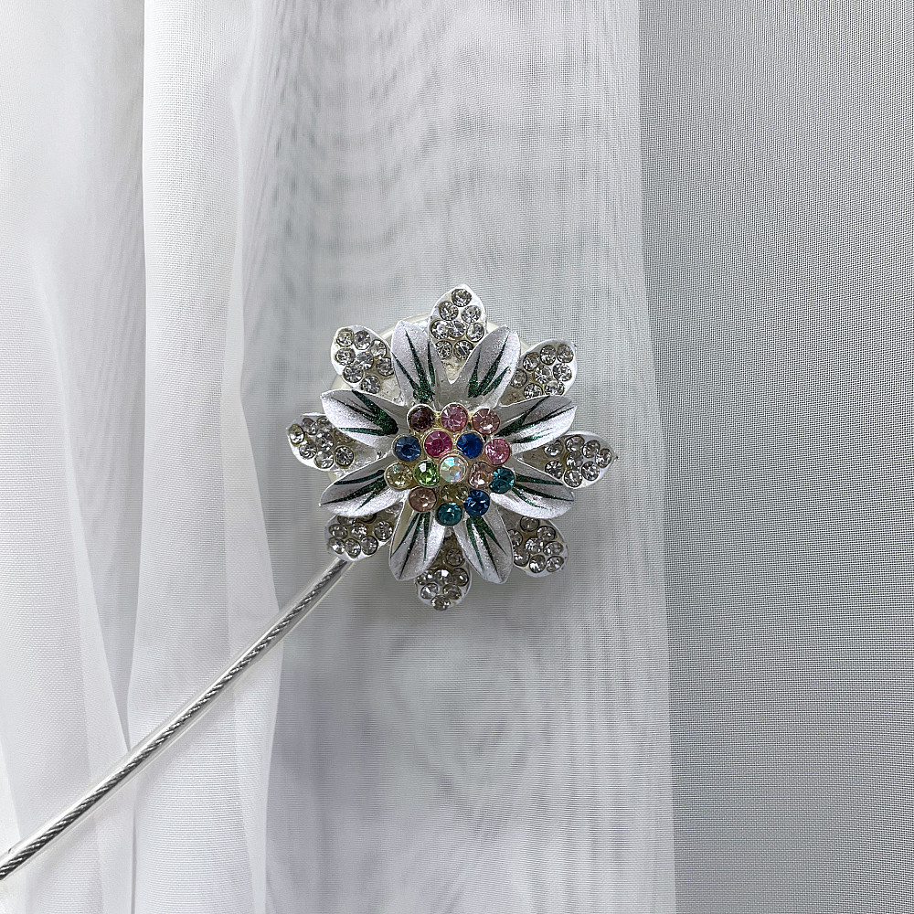 Магніти для штор та гардин "Flowers" набір 2 шт Різнокольоровий (81-210) Київ - фото 2