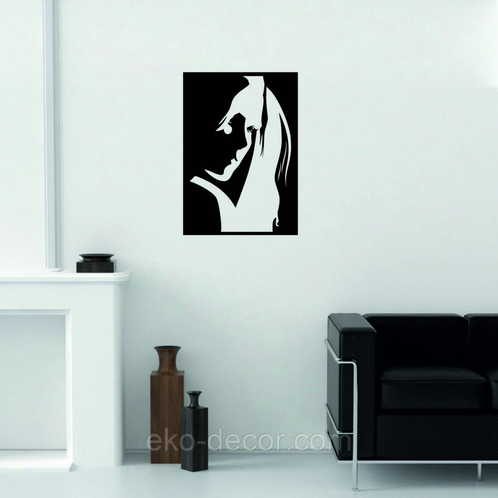 Декоративное настенное Панно «Девушка» Декор на стену 70*49 см, Черный Киев - изображение 9