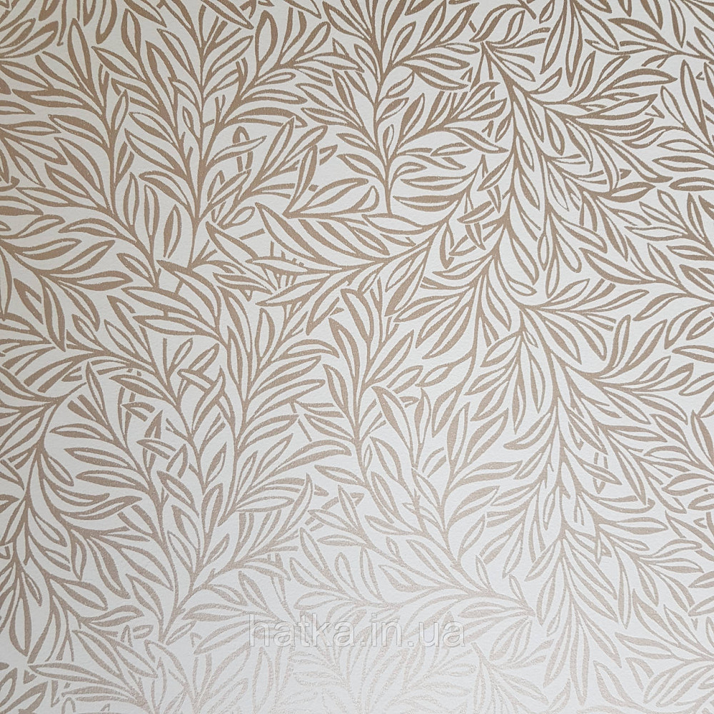 Обои флизелиновые экологически чистые Rasch Salisbury 0.53х10 листья ветки маленькие золотистые на песочном Киев - изображение 4