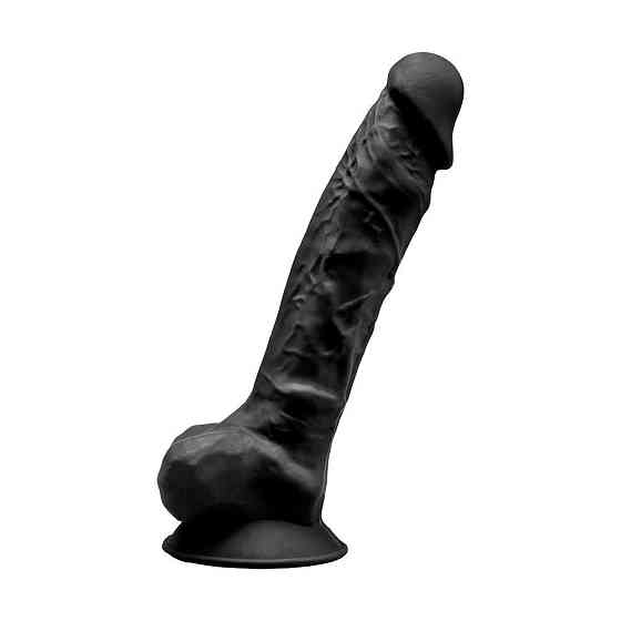 Фалоімітатор SilexD Tomas Black (MODEL 1 size 9in), двошаровий, силікон + Silexpan, діаметр 4,9см Sex Aura Київ