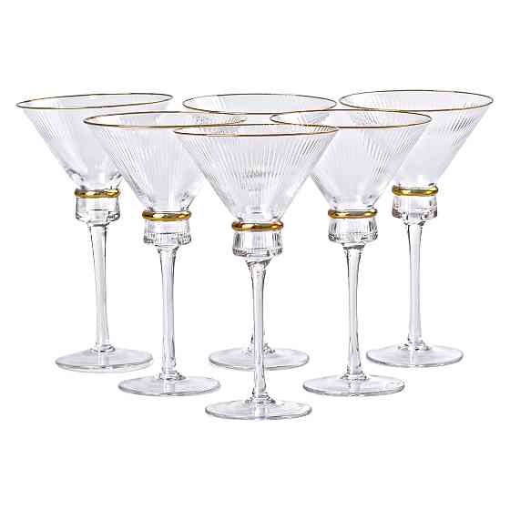 Yiwu Набір із шести бокалів для мартіні об'ємом 300 мл (висока ніжка) HP-16-6 Киев