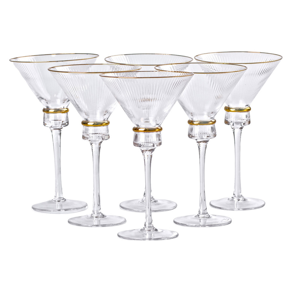 Yiwu Набір із шести бокалів для мартіні об'ємом 300 мл (висока ніжка) HP-16-6 Київ - фото 1