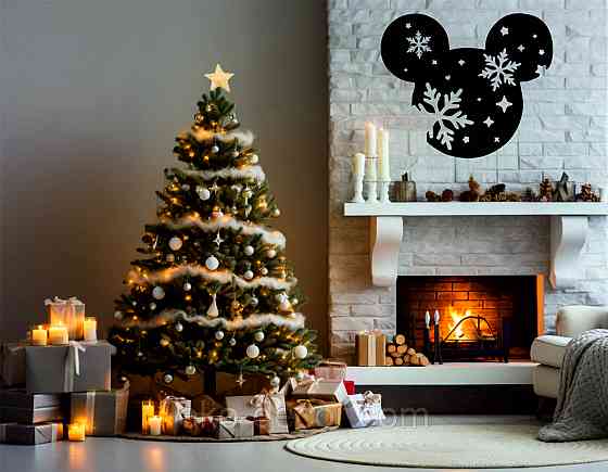 Декоративное настенное Панно «Микки Маус», Декор на стену 110*92 см, Чёрный Киев