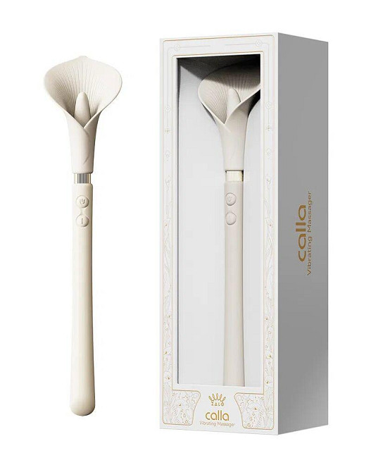 Роскошный вибромассажер Zalo – Calla Ivory White, двусторонний, 2 мотора Sex Aura Киев - изображение 8