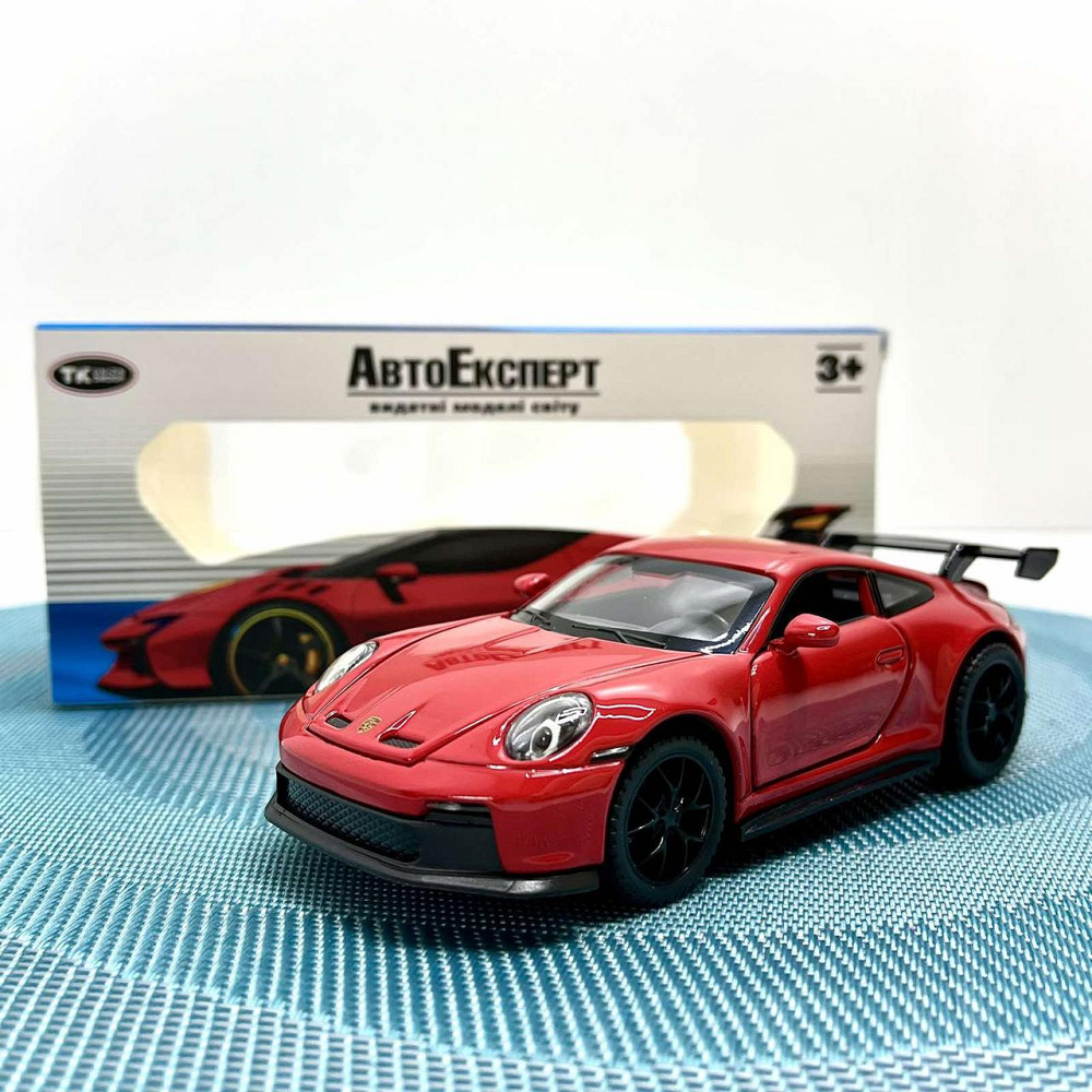 Машинка металева АвтоЕксперт Porsche 911 1:32 світло/звук 15см Червона (14772) Чернігів - фото 3