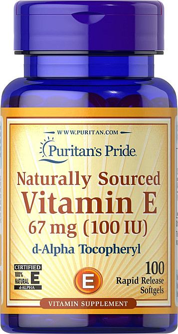 Витамин Е быстрого высвобождения (Natural Vitamin E) 100 МЕ 100 капсул Киев - изображение 1