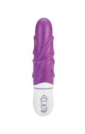 Розкішний вібратор з опуклими ребрашками для стимуляції AMOR BIG VIBRATOR BRUCE Violet (Застосунок НЕ Sex Aura Київ