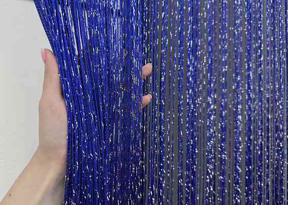 Штори-нитки "Кісея" з люрексом Синій 300х300см 1 шт (61-086) Київ