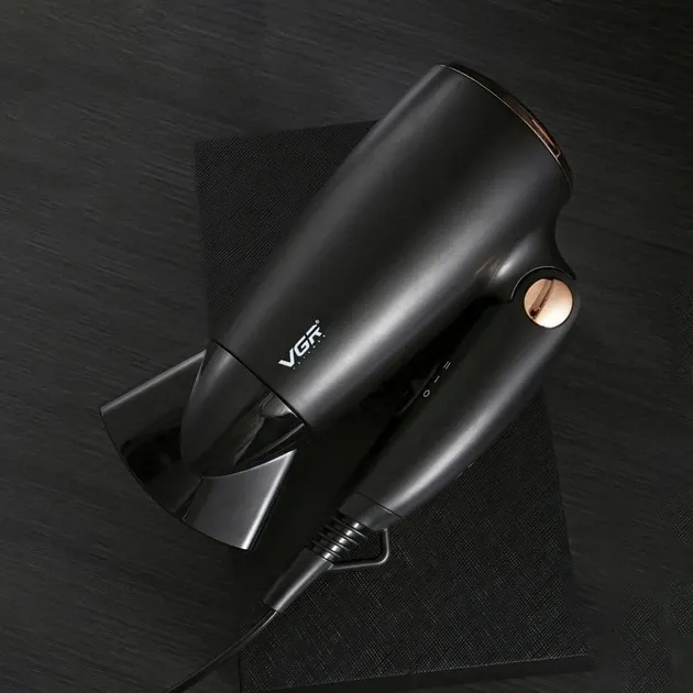 Потужний фен VGR V-439: 1600 Вт, складана ручка, 1 насадка, 2 швидкості – для дому та подорожей Одеса - фото 5