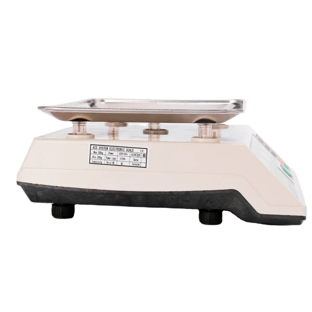 Торговые электронные весы до 50кг Domotec MS 228 / Аккумуляторные весы с дисплеем и платформой Киев - изображение 5