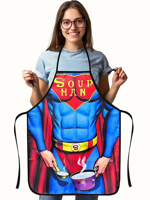 Фартух прикольний Спайдермен Soup Man 80 на 60 см різнобарвний Київ - фото 3