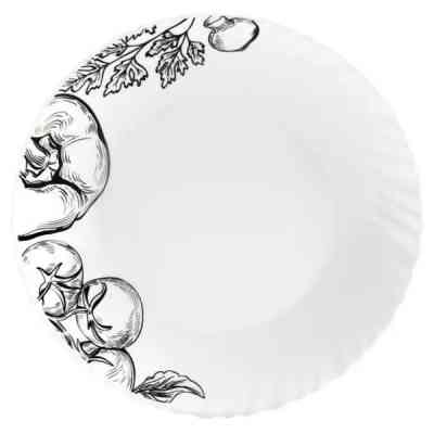 Тарілка Vittora Овочевий Етюд хвиляста Біла обідня 22 см (V-220Vs) Вінниця