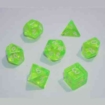 Набор кубиков для настольных игр Games 7 Days Transparent 7 Dice Set - Light green (g7dtran13) Винница